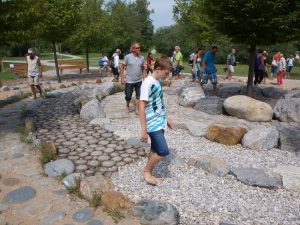 Walking on rocks