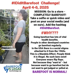 I did it barefoot challenge