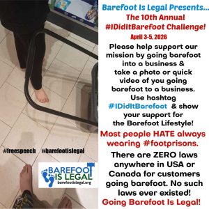 10th Annual I Did it Barefoot challenge